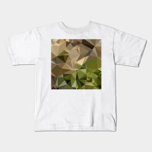 Burlywood Brown Abstract Low Polygon Background Kids T-Shirt